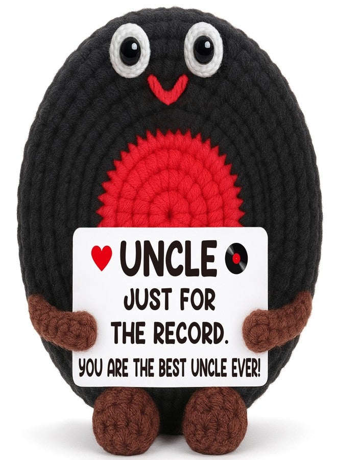 BVXFR Gifts for Uncle Christmas Stocking Stuffers Birthday Gifts Best Uncle Ever Present from Niece Nephew Favorite Uncles Gift from Niece Nephew Handmade Crochet Vinyl Record Music Lover Present - Image 1